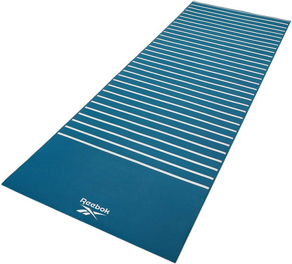 REEBOK DOUBLE SIDED 4MM YOGA MAT STRIPES GREEN